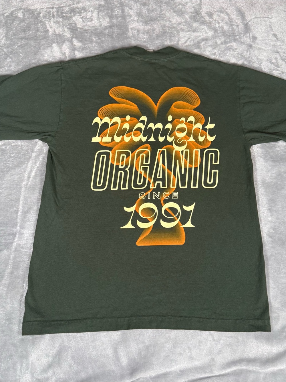 Midnight Organic Larry June Yes Lord! T Shirt Mens Small Made In USA Green READ!